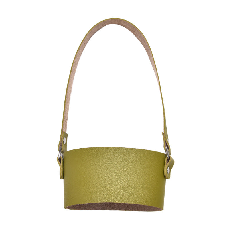 Wholesale Portable Cup Cover Thickened Accessories Portable Leather Anti-slip Cup Cover